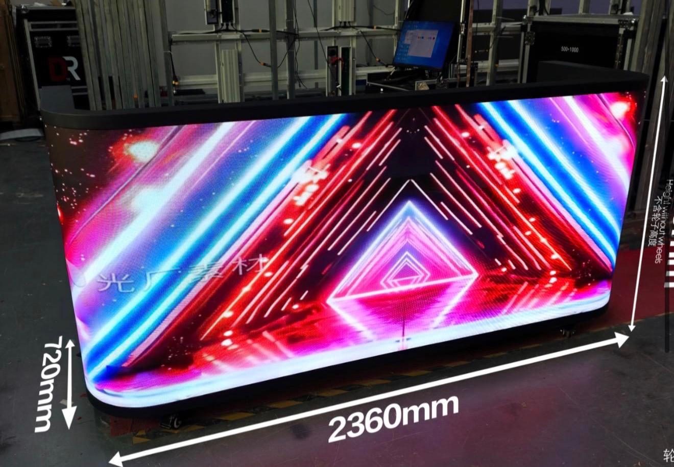 Curved LED DJ booth
